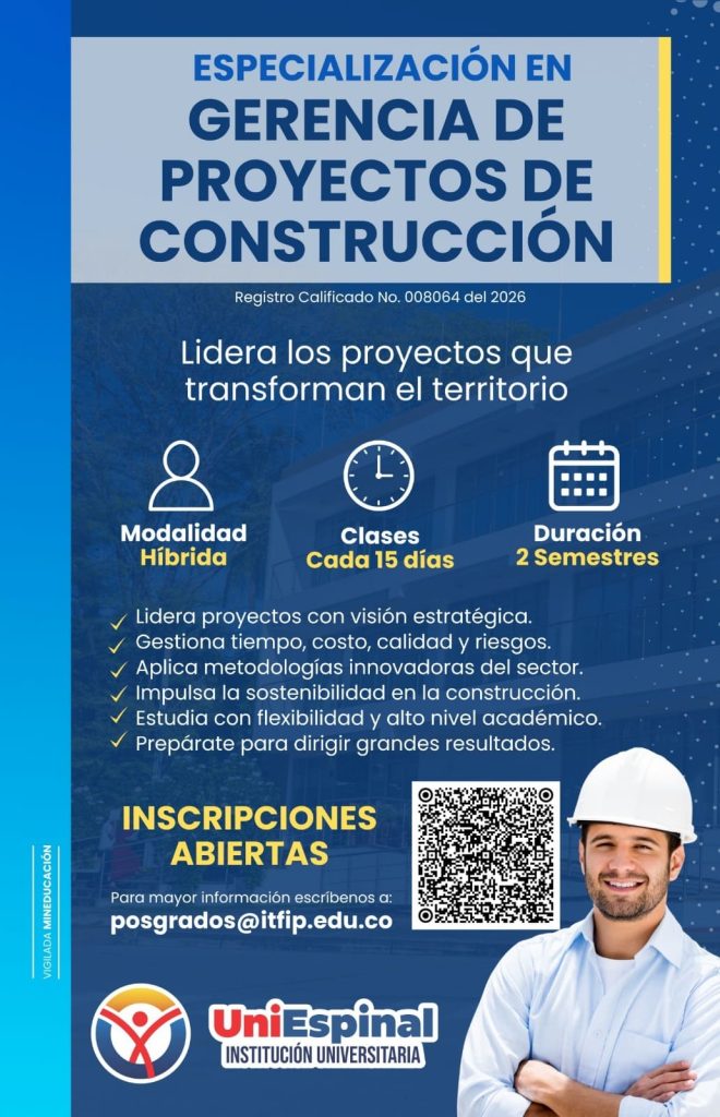 Especializacion en gerencia de proyectos de construcción
